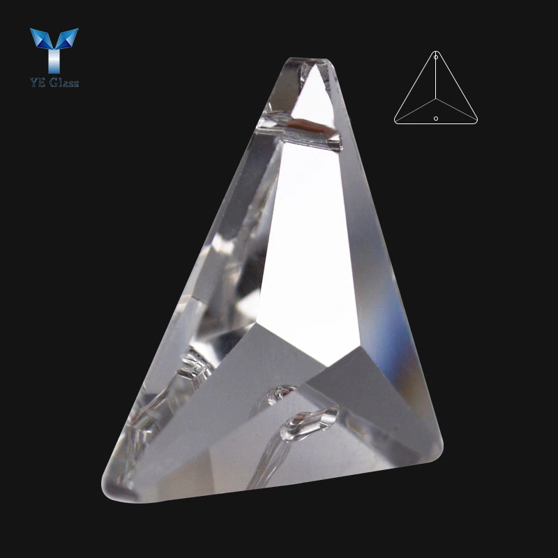 Transparent Triangle Crystal Prism Pendnat for Chandelier Parts