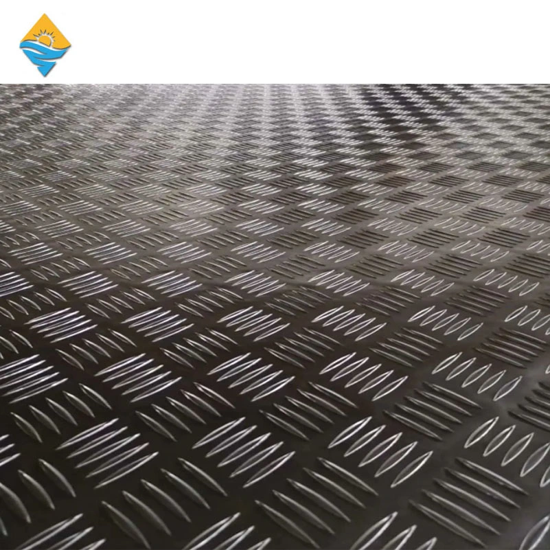 Chinese Aluminum Supplier 3003 H14 H24 Aluminium Checker Plate 3000 Series Five Bar Embossed Aluminum Sheet Tread Plate Anti-Slip Plate Aluminum Alloy