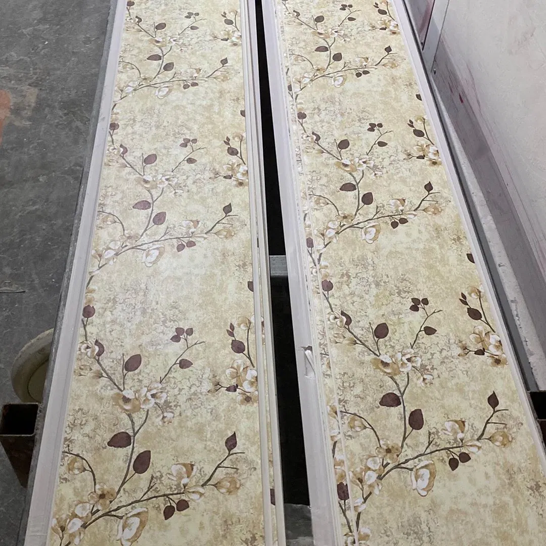 Laminate Wood Color UV Wall Marble Sheet Wall Panel Pure White Brilliante High Glossy Reflective Silver Chrome Printing Hot Stamping Foil PVC Ceiling Panel