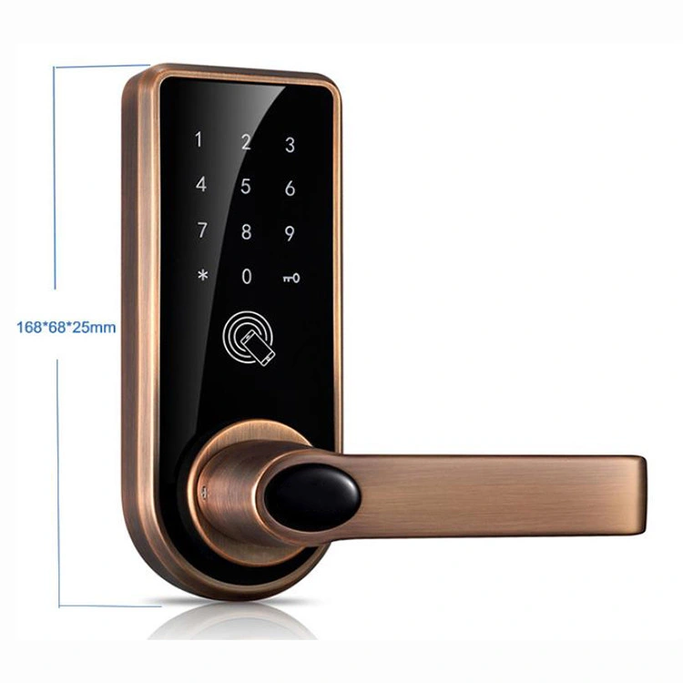 APP Bluetooth Deadbolt Wooden Digital Key Smart Door Lock