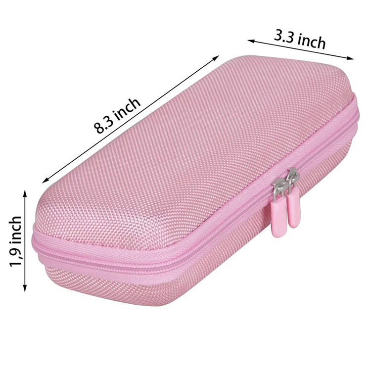 Custom Hot Pink Hard Shell Rigid Packaging Carrier Cartoon Printing EVA Pencil Cases for School