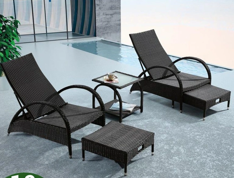 Wicker Recline Sun Lounger Patio Garden Furniture Lounger Sets