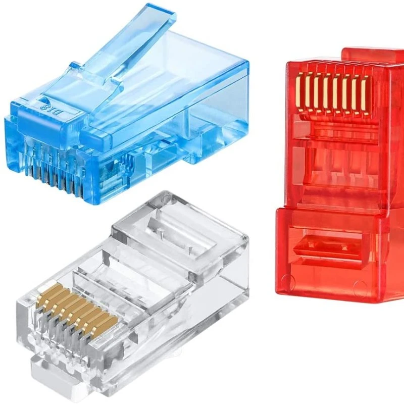 Gold Plated Shield Metal 8pin 8p8c 50 Micron Cat7 Modular Plug Price Network Waterproof UTP Connector Crystal Plug Shielded FTP RJ45 Module Connector