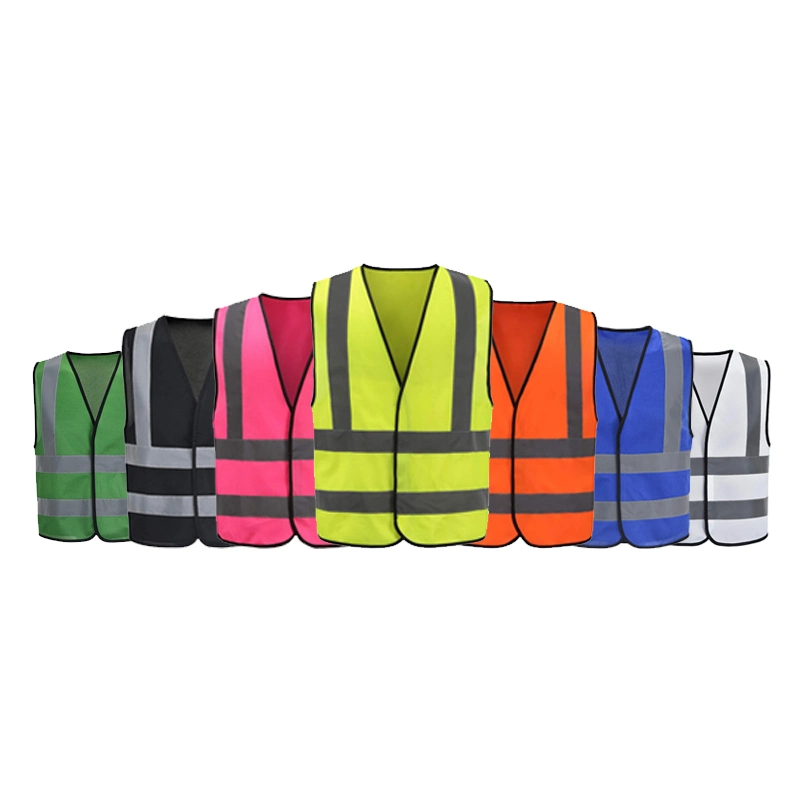 Custom Cheap Work High Visible Clothing Yellow Orange Traffic Construction Safety Reflective Vest with Logo