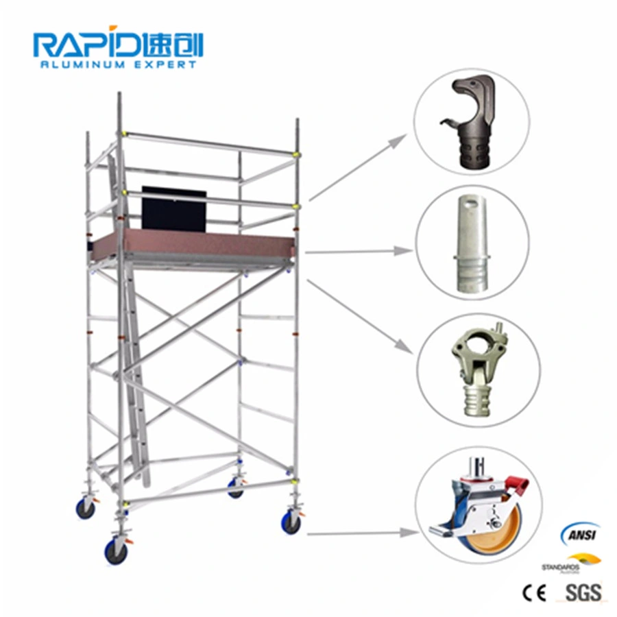 Aluminum Working Scaffold Scaffolding Power Communication Transmission Mobile Tower