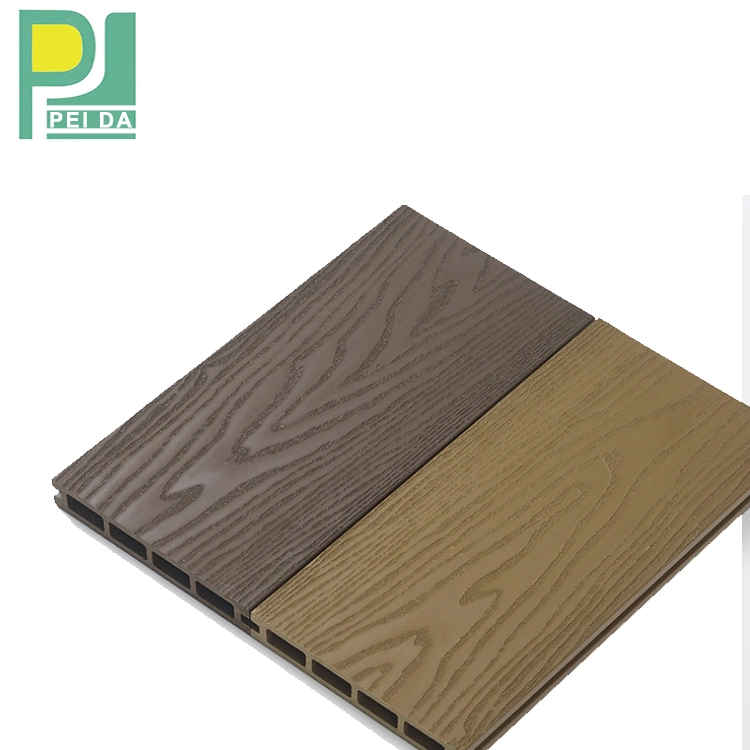 Decorateive Co-Extrusion 3D Embossed WPC Decking Board 150mm 25mm