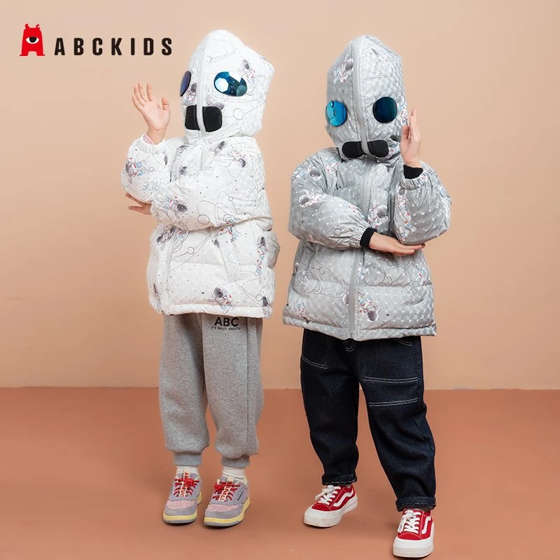 Chaqueta de invierno para niños Abckids Cotton-Padded niñas los niños Down chaquetas Chaqueta Puffer personalizado