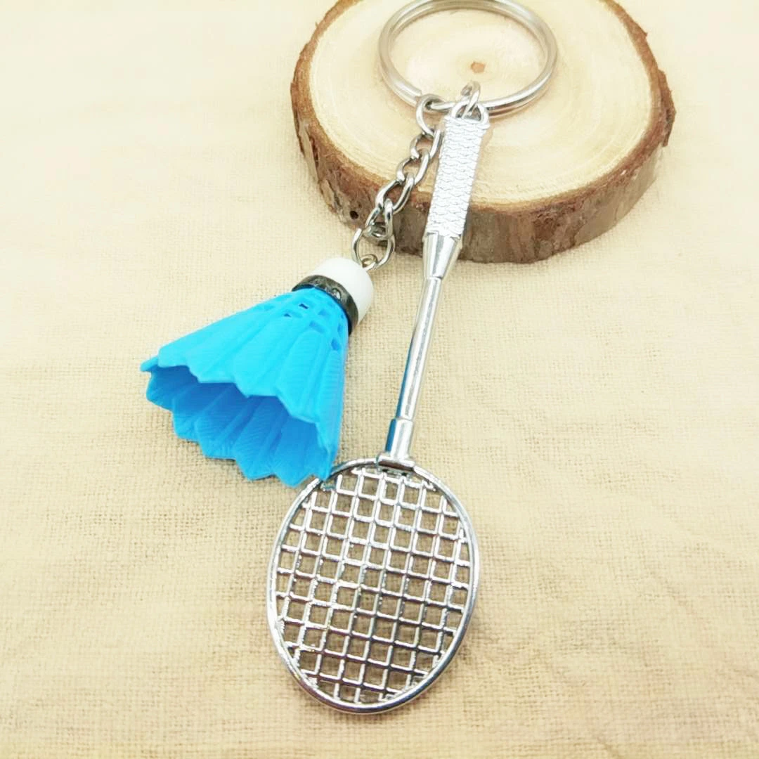 Customized Metal Stock Badminton Keyring