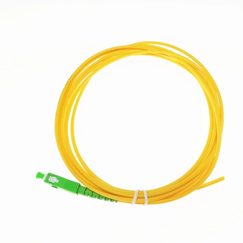 Simplex Sc APC 9125 Single Mode Fiber Optic Pigtail - 0.9 2.0 3.0 mm PVC Jacket