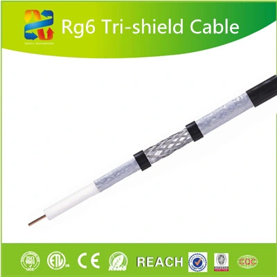 305m del tambor de madera de 75 ohmios RG6 Estándar Cable coaxial para TV