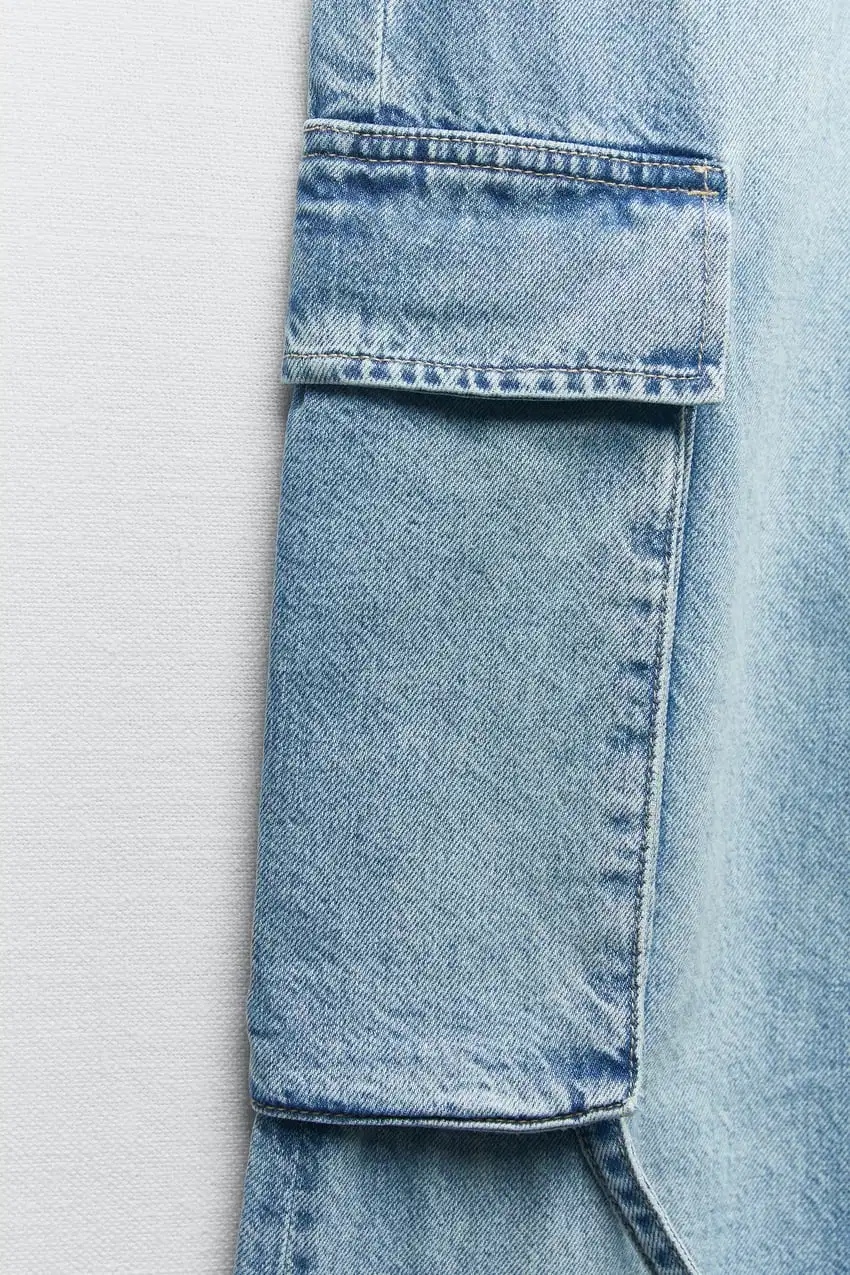 Nuevo vendedor flojos mujeres estilo de moda jeans de mezclilla pantalones de carga de empalme