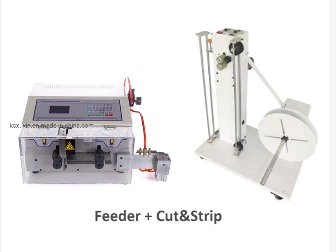 Plano de corte automático de cable de corte y pelado de la máquina; Máquina de pelar cables planos