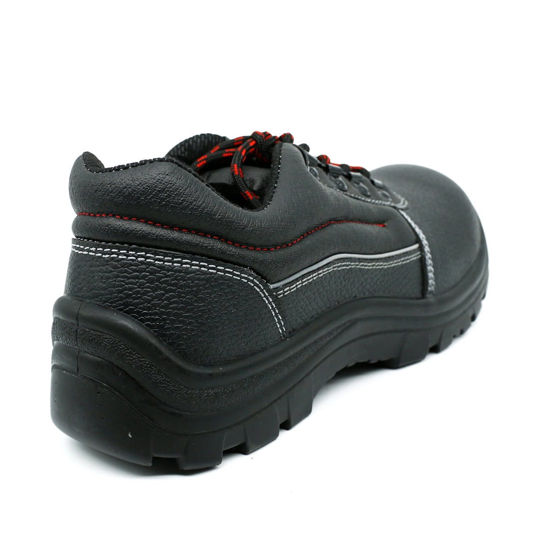 Black Puncture Resistant Steel Toe Protection Work Men Leather Safety Footwear