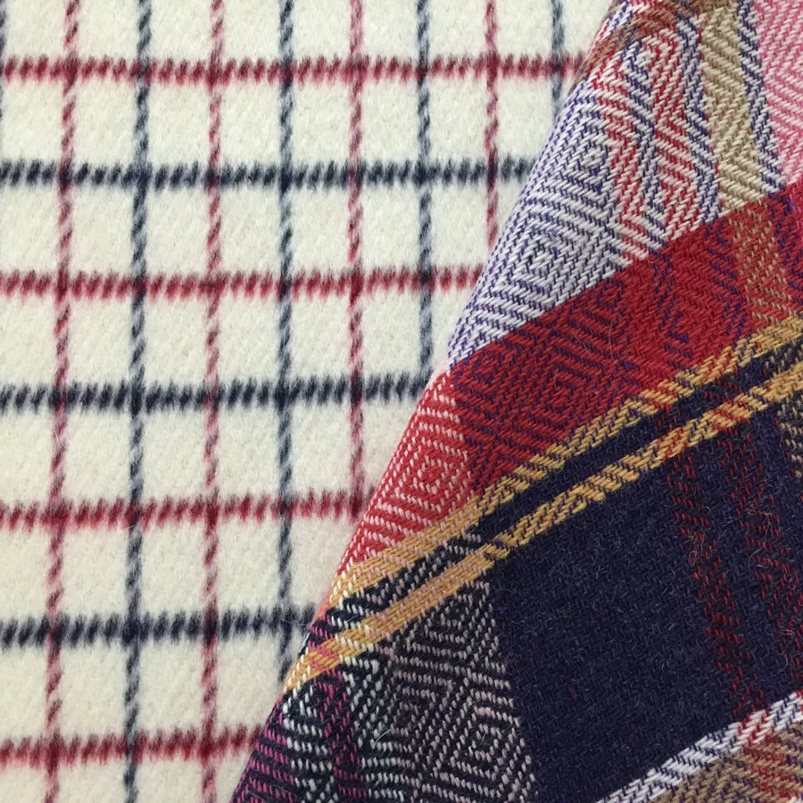 Wool Stripe, Tartan, Jacquard, Houndstooth, Twill Woolen Fabric