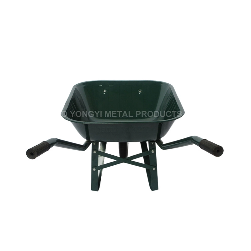 65L Solid Rubber Wheels Steel Tray Construction Wheelbarrow