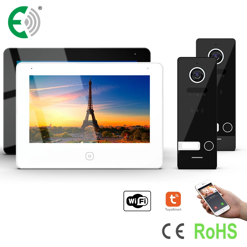 UTP/IP WiFi 7 pulgadas de Sistema de intercomunicación digital de vídeo de seguridad del hogar Doorphone
