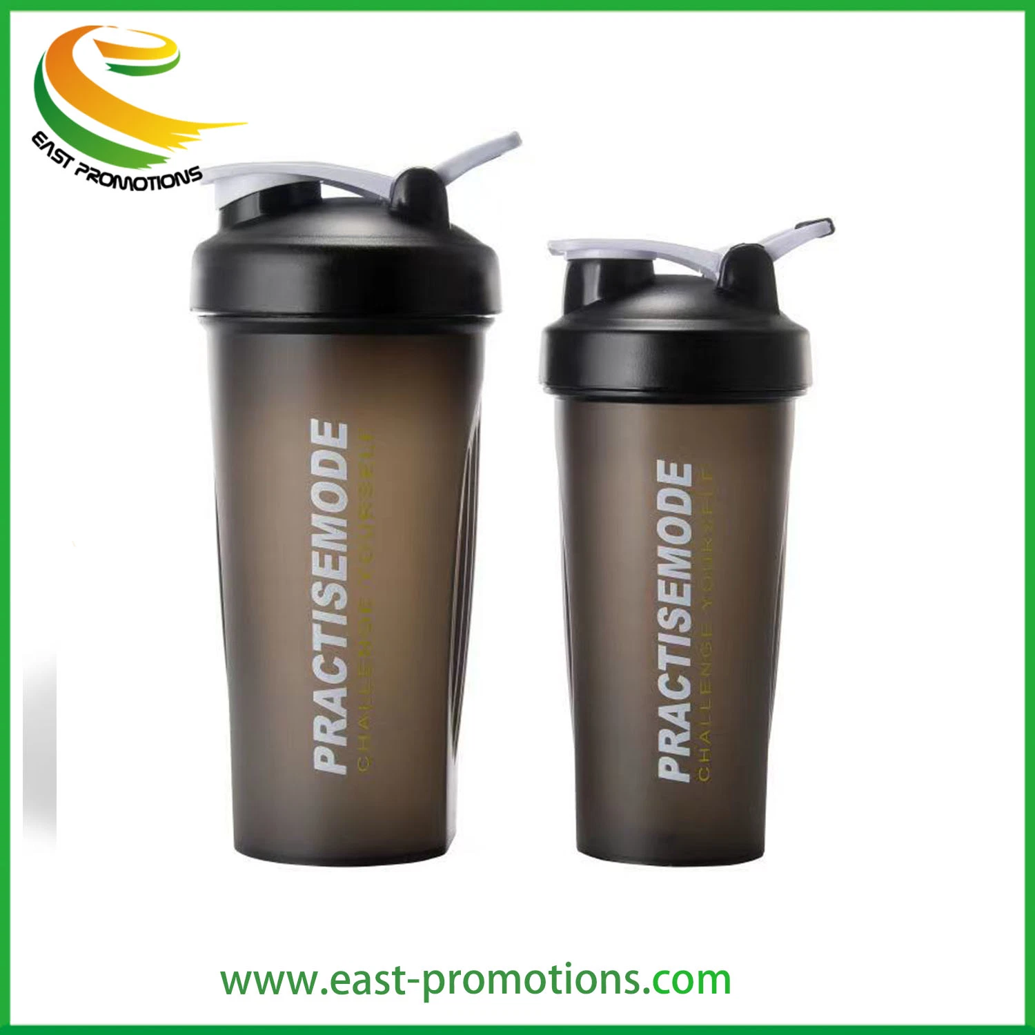 Custom Promotional 600ml Plastic Sports Drinking Water Bottle Gym Protein Shaker Bottle with Mixer Ball