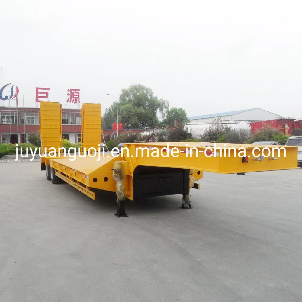 Lowbed Semi Truck Trailer Excavator Carrier Heavy Loading Low Boy Semi Trailers