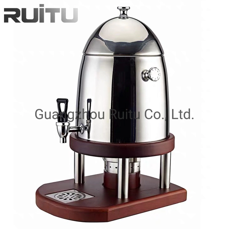 Encimera de cocina oro rosa de cobre martillado de acero inoxidable Calentador eléctrico de combustible bebida caliente Café Chocolate leche Urn máquina bebida caliente la leche dispensador de té