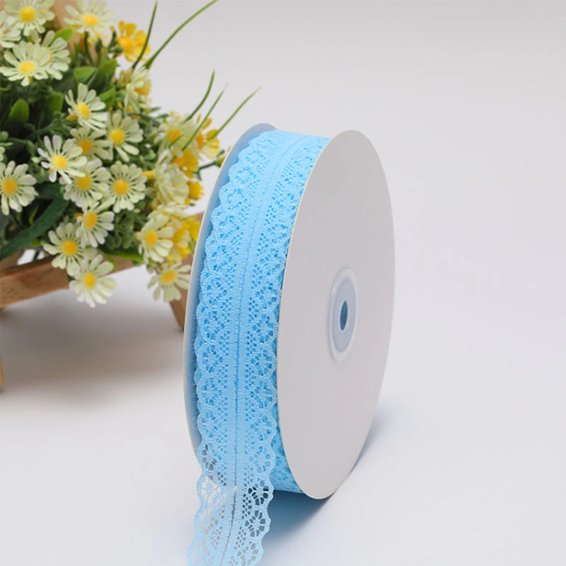 Lace Ribbon with Cotton Embroidery Water Soluble Crochet Lace Trim for Bridal Wedding Dress Decoration Christmas Gift Package