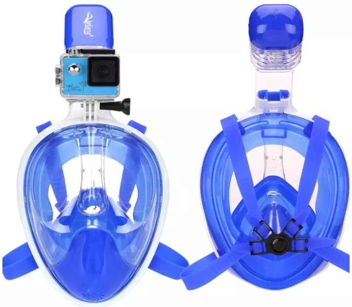 Toda la cara de máscara de buceo Snorkel Set anti niebla Profesional de Adultos de la vista de 180 grados