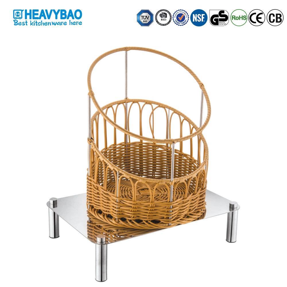 Heavybao High quality/High cost performance  Stainless Steel Bakery Bread Display Stand with Basket