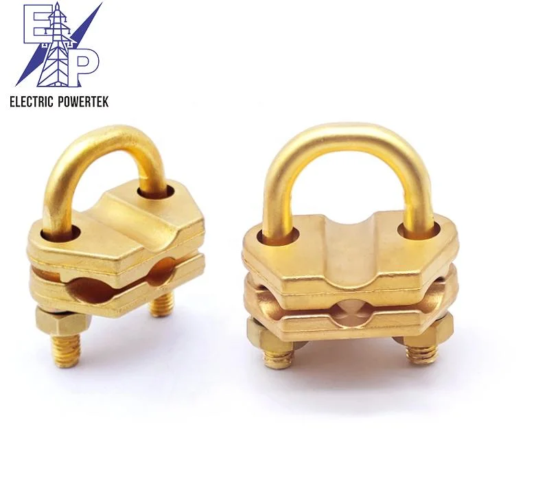 High quality/High cost performance  Earthing Connection Clamp Copper Square Tape Clamp Brass Wire Rope Cross Clamp