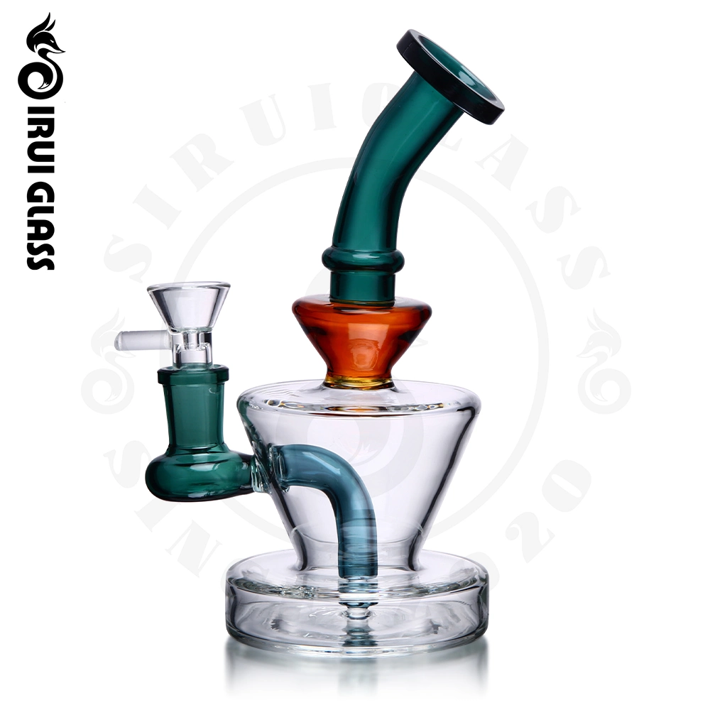 Сируй стекло курить водопровод мини сухой травы масло DAB Rig Glass Smoking Crystal Clear Girly Bent Neck DAB Rig Мини-стеклянная трубка для куря масла