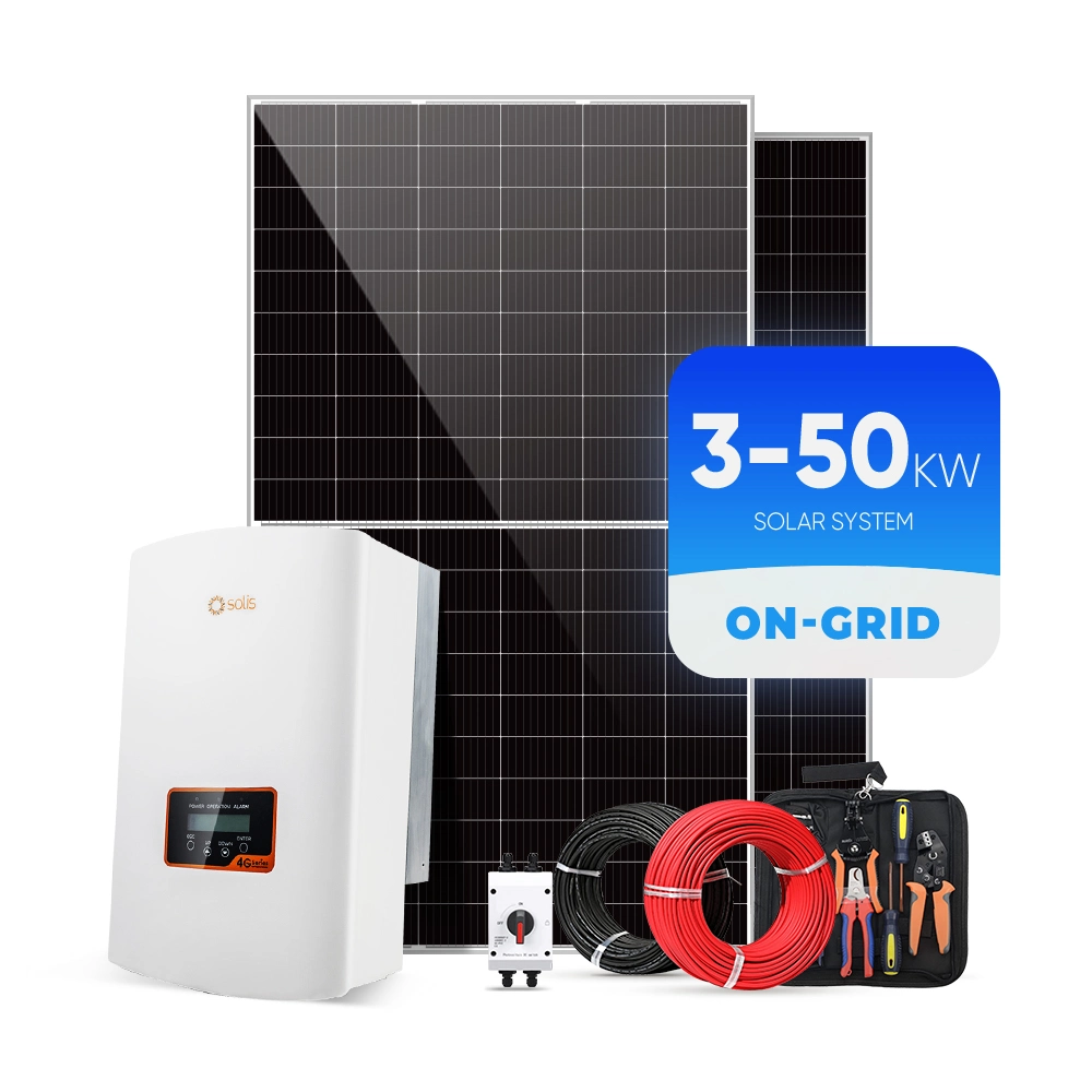 Sistema de painel solar de 10kw de fase dividida, 110 V, 220 V, 10 kW Sistema de Energia solar Growatt