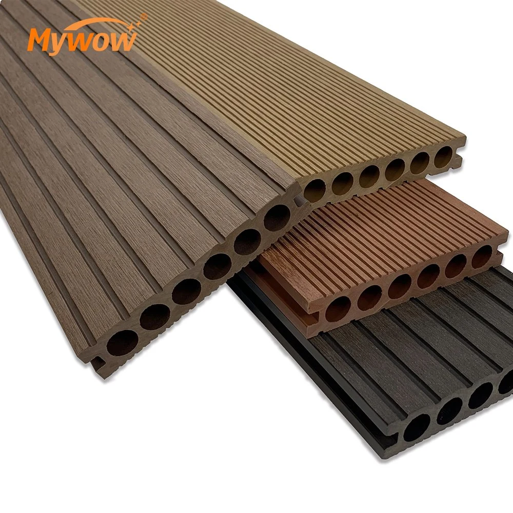 Round Hole Flooring Floor Tile Composite Decking Crack-Resistant Outdoor WPC Decking