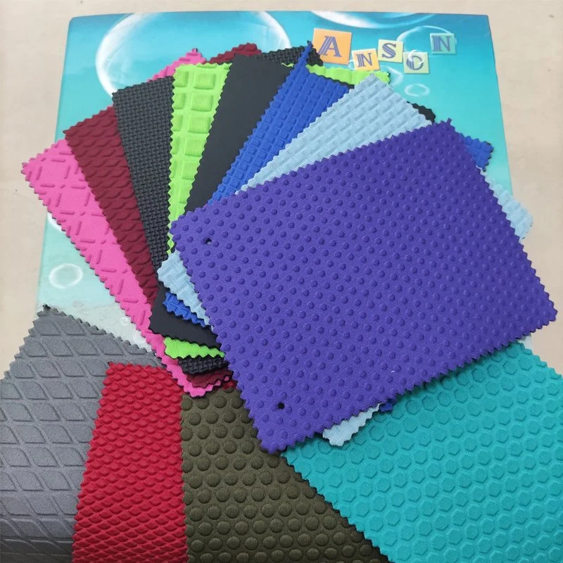 Round Square Hexagonal Diamond 2mm Embossing Polyester Neoprene Material for Bags