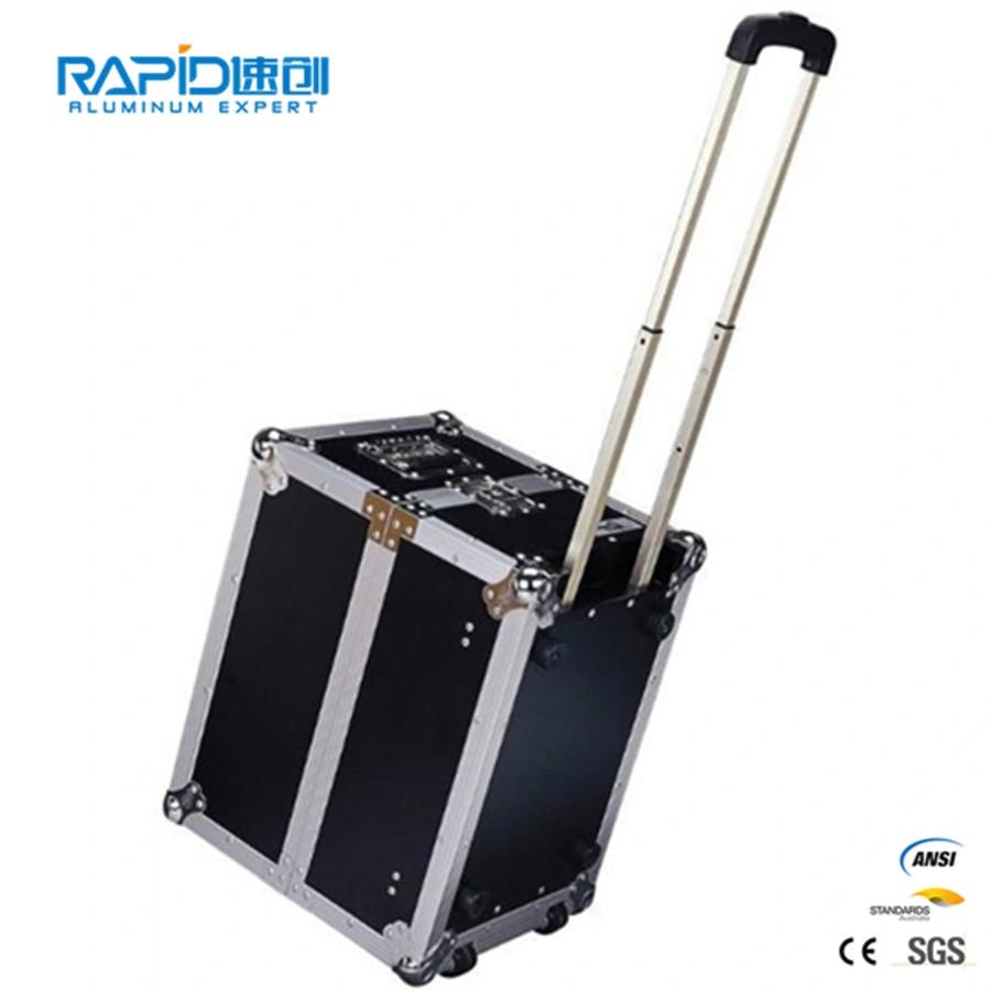 Aluminum Tool Waterproof Cosmetic Trolley Guitar Hard Suitcase Beauty Flight Case