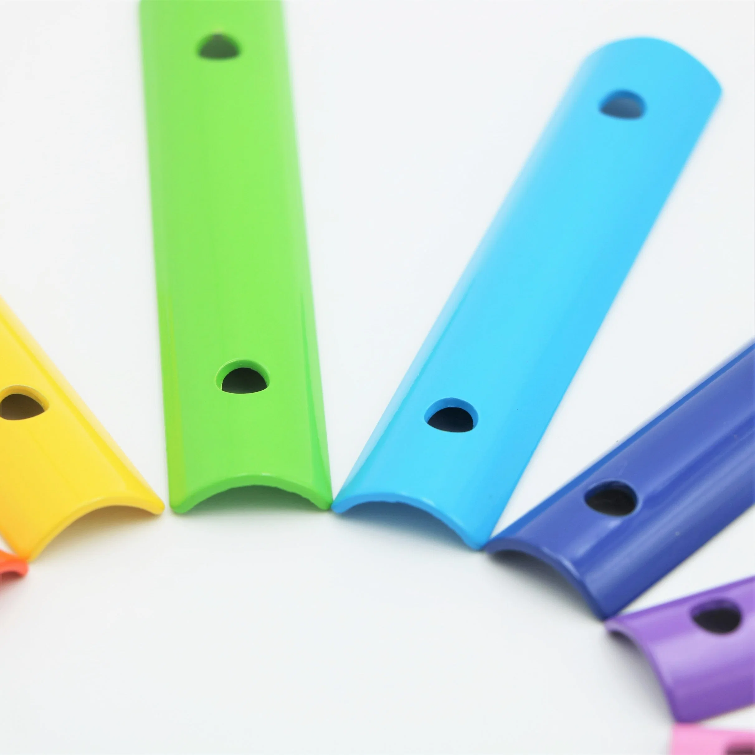 De plástico mayorista de instrumentos musicales de percusión Desk Bell Set 8 ocho tonos de color arco iris de metal de la música de juguetes para niños