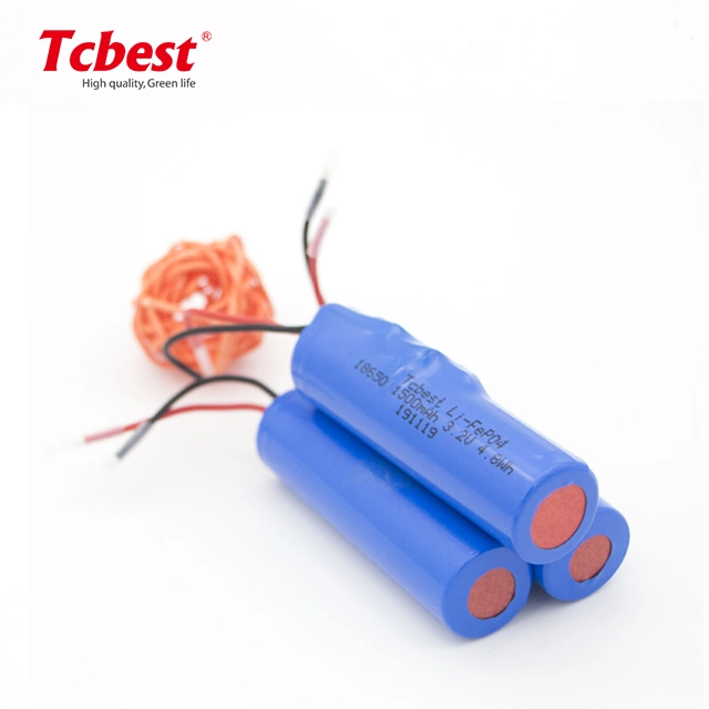 Batería de litio Ifr18650 3,2 V 1500mAh batería Li-Fepo4 para teléfono móvil