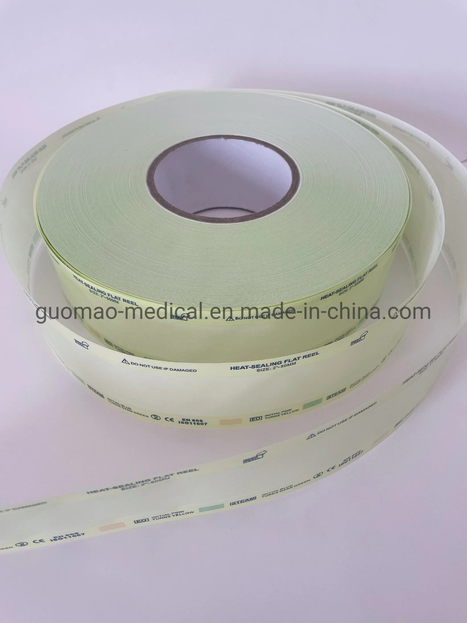 2021 Hot Sale Green Film Sterilization Flat Reel 250mmx200m Steam Vapor Roll for Nail Salon