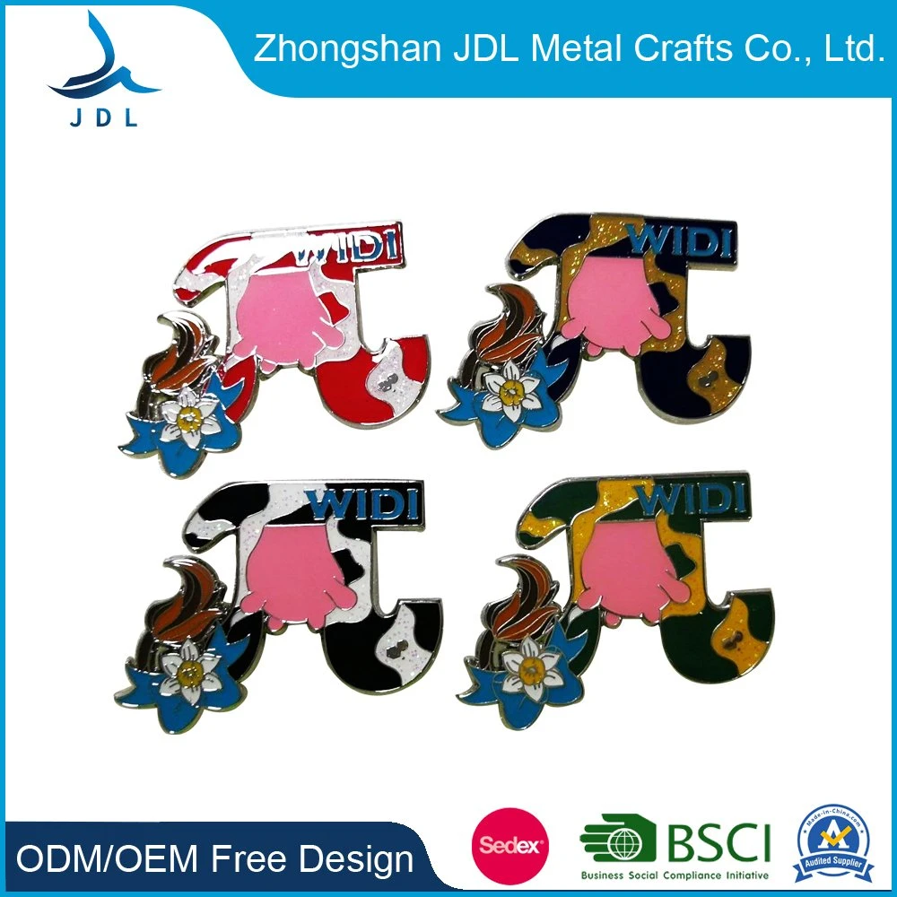 Promotional Plastic Metal Hot Sale Name Badge Enamel Lapel Pin with Logo for Clothes Lanyard Lapel Pin (440)