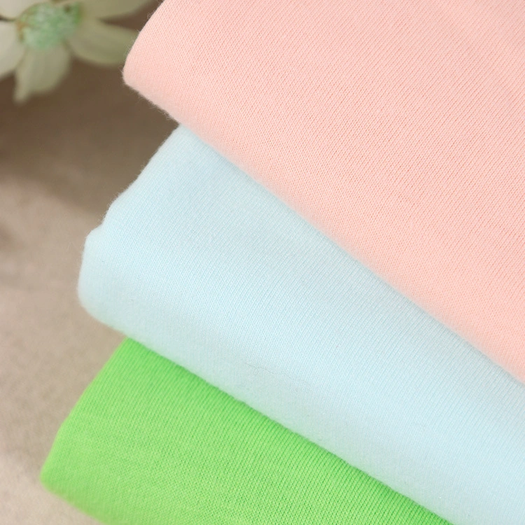 The Manufacturer Directly Supplies 130g Single-Sided Knitted Jersey Fabric, 54 Colors, 32 Combed Cotton Jersey in Stock