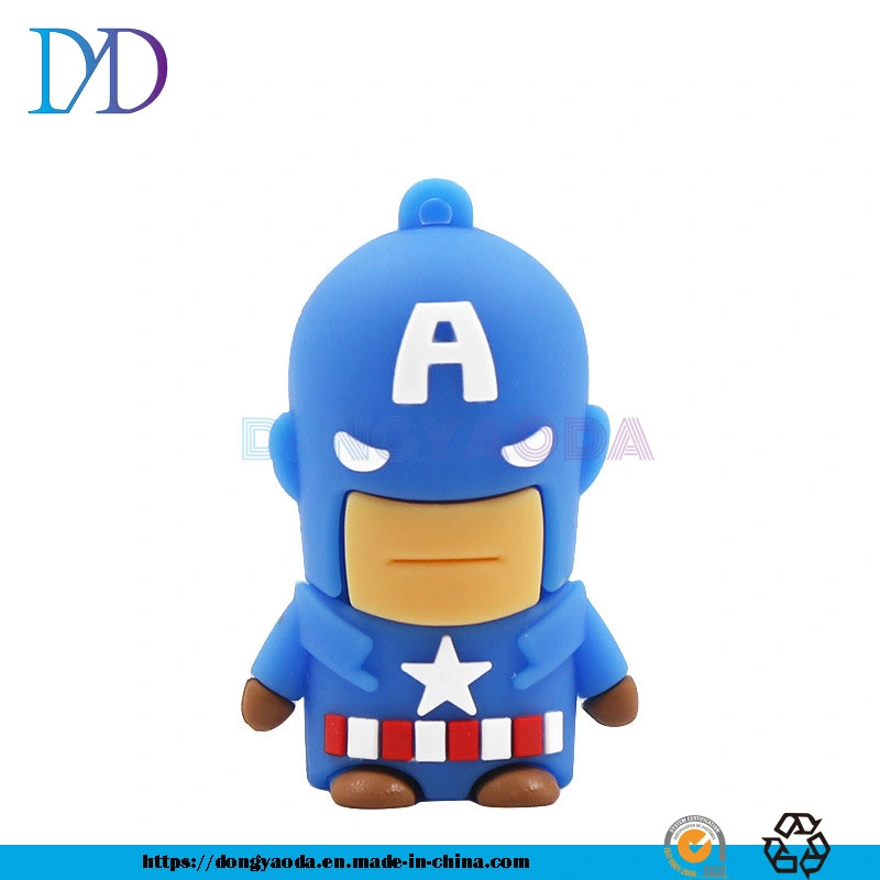 المطاط / PVC / Silicone محرك فلاش USB مخصص الخرائط محرك HERO Superman Flash Drive سعة 4 جيجابايت وسعة 8 جيجابايت