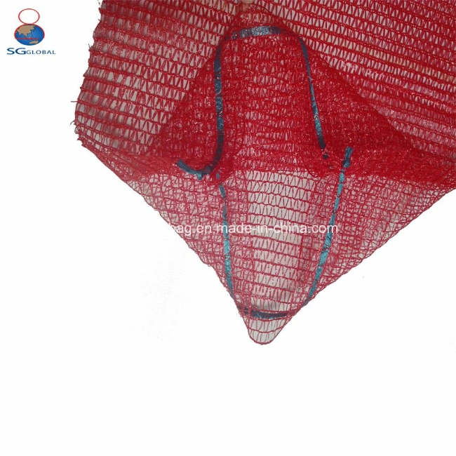 Grs SGS CE Certified Factory Virgin Polypropylene PP Woven Packing Fruit Vegetable Bean Cabbage Plastic Drawstring Leno Tubular Mesh Red Bag for Onion Potato