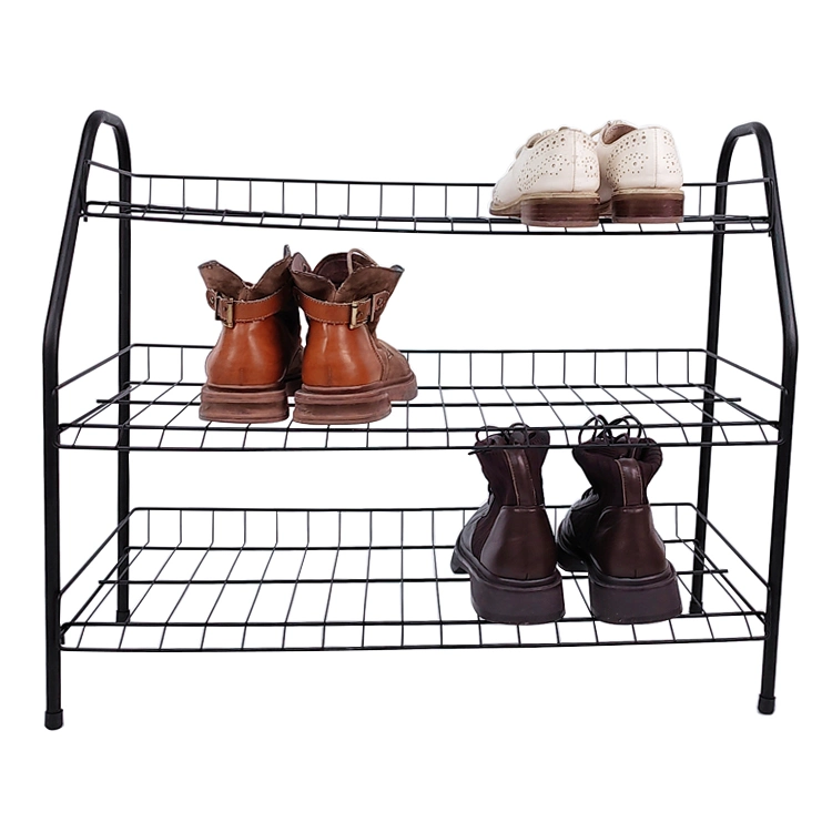 Sala de estar mobiliário Metal Shoes Rack Stand Organizador ajustável Sapatos Rack para armário de entradas domésticas