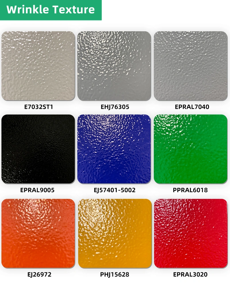 Spray electrostático Revestimiento epoxi poliéster Gris Ral7040/7042 Revestimiento en polvo de arrugas/texturas