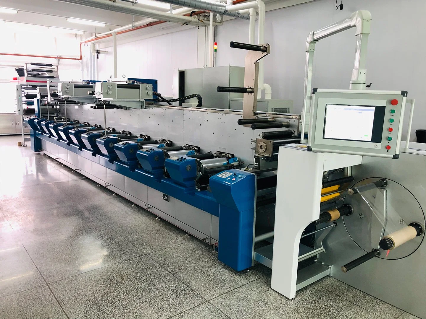 Integrated Compact Structure PE Stretch Film and Wood Pallets Digital Flexographic Film Printer