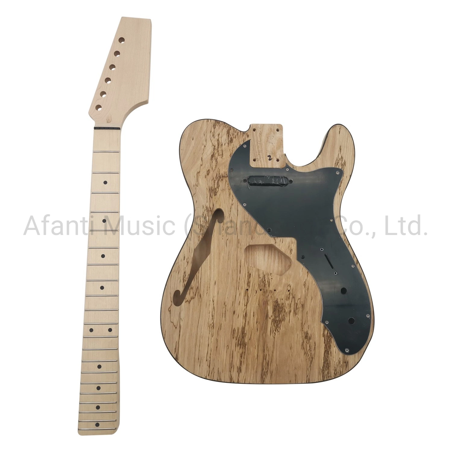 Afanti Ash Body Semi-Hollow Thinline Electric Guitar Kit