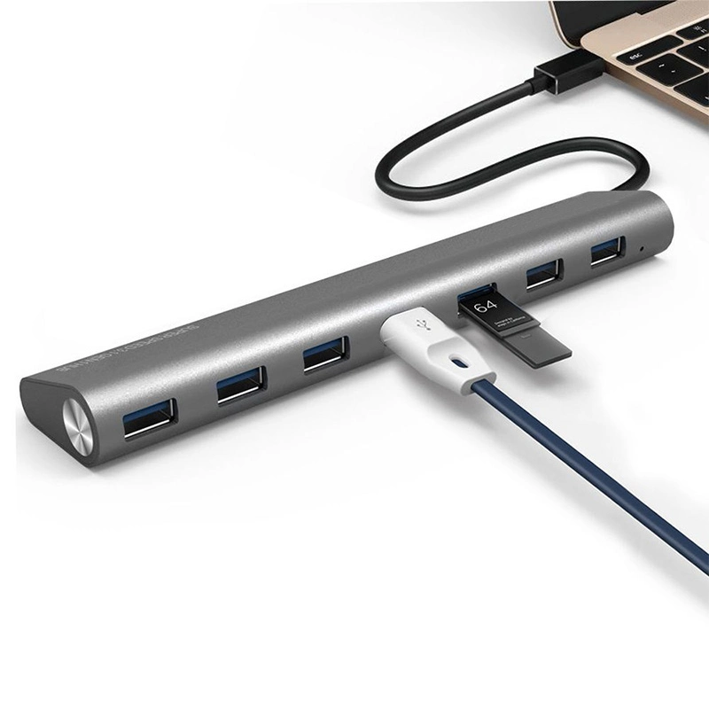 محور USB-C من 7 أطراف USB 3.0 من الألومنيوم