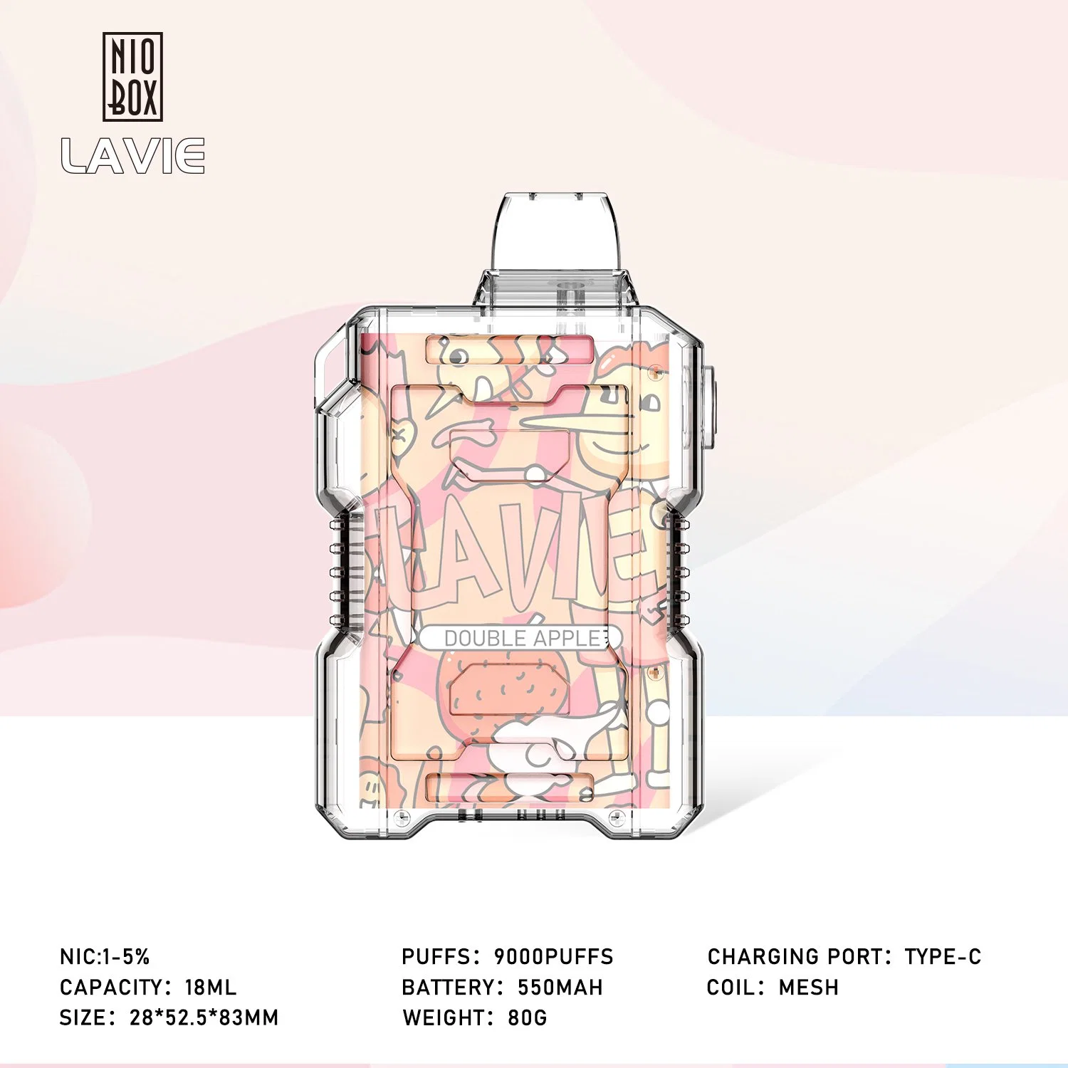 2023 New Cute Vape Box Lavie Nio Box 9000 Puffs Disposable Vape Pen