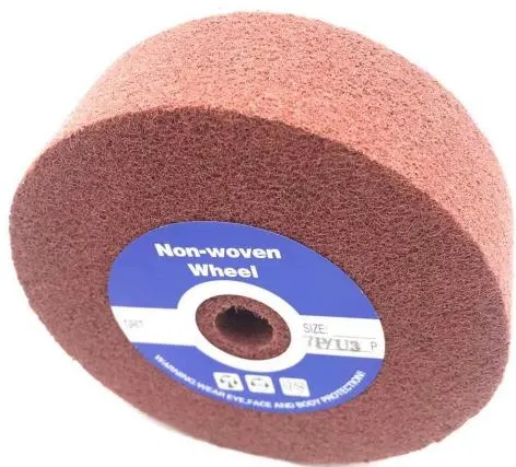 Nylon Non Woven Finishing Wheel 10"X2" U5/9p Black/Grey Silicon Carbide for