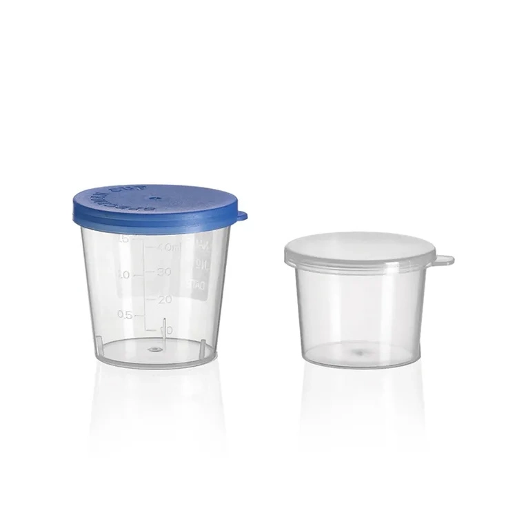 Examen médical 40ml jetables Test d'urine en PVC Container Cup