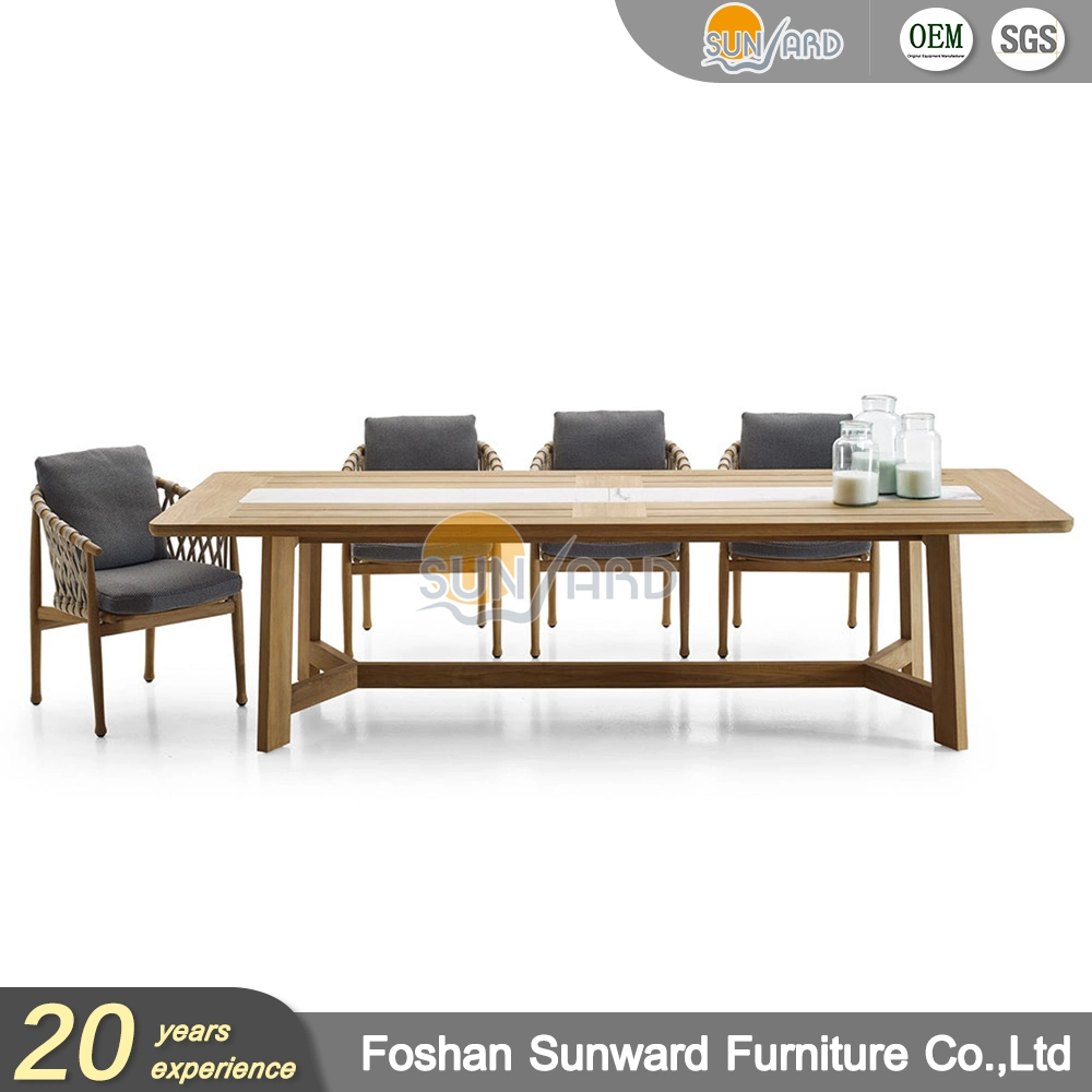 Modern Furniture Home Hotel Restaurant Teak Wood Wooden Table and Chair Dining Set