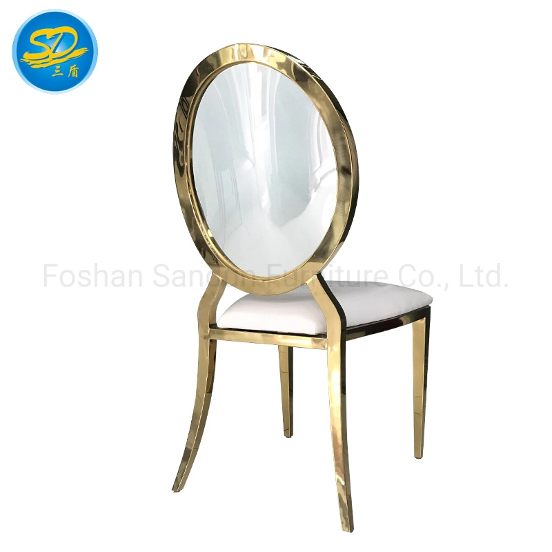 Modern Design Gold Wedding Event Dining Furniture Stainless Steel Chair