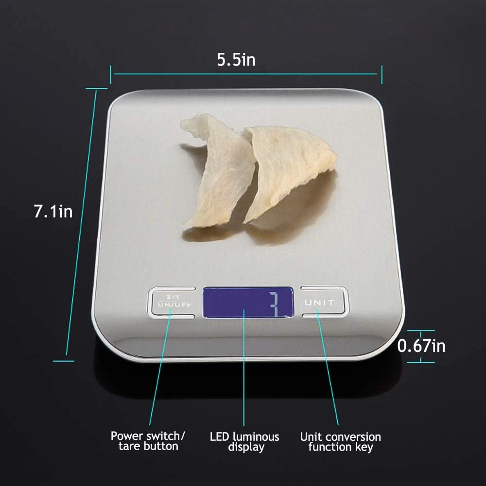 10kgs Large Display Stainless Steel Digital Kitchen Scale